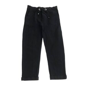 Urban Outfitters high-waist black cotton crepe crop cuffed pants pockets XS